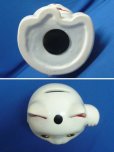 画像5: 陶器製の招き猫（まねきねこ）の貯金箱/BANK(白)21H (5)