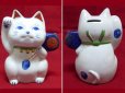 画像3: 陶器製の招き猫（まねきねこ）大黒さん風/貯金箱/BANK/21H (3)