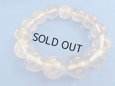画像1: 『ルチル ブレスレット』(bracelet)針水晶/ルチルクオーツ/15mm/52.5ｇ/パワーストーン/クリスタル/開運/アイテム/グッズ